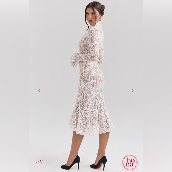 House of CB Sophia Lace Long Sleeve Dress NWT - Picture 5 of 7